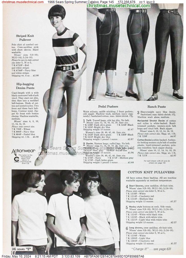 1966 Sears Spring Summer Catalog, Page 145
