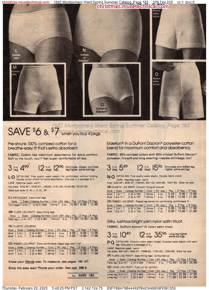 1982 Montgomery Ward Spring Summer Catalog, Page 183