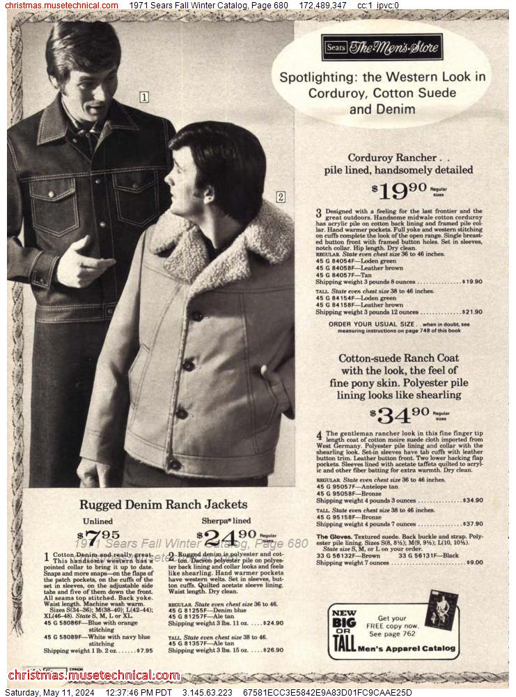 1971 Sears Fall Winter Catalog, Page 680