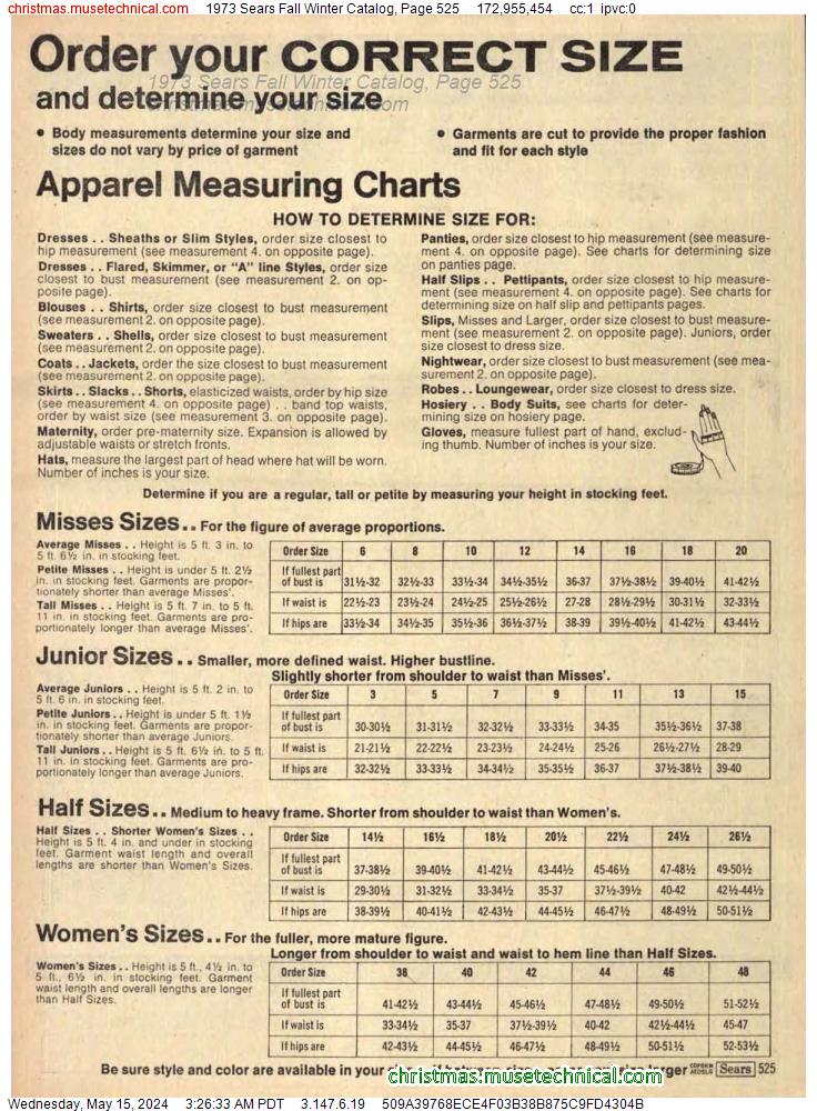 1973 Sears Fall Winter Catalog, Page 525