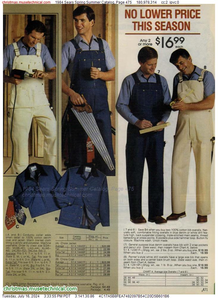 1984 Sears Spring Summer Catalog, Page 475
