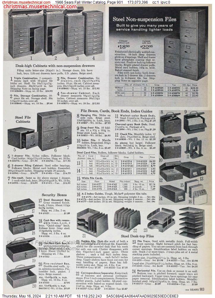 1966 Sears Fall Winter Catalog, Page 901