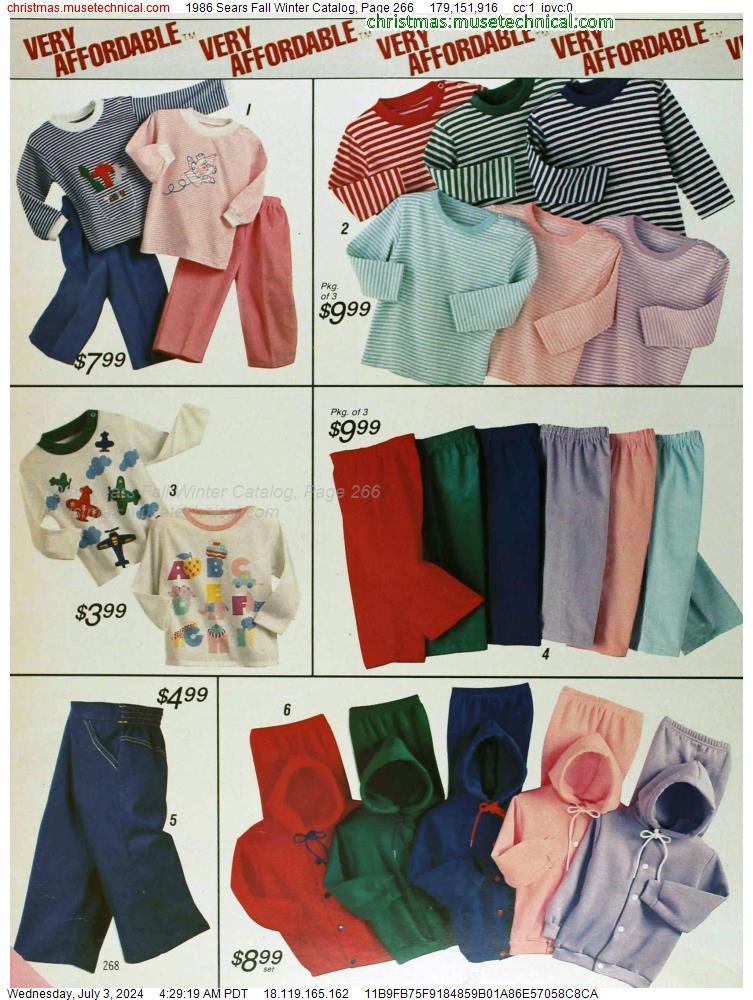 1986 Sears Fall Winter Catalog, Page 266