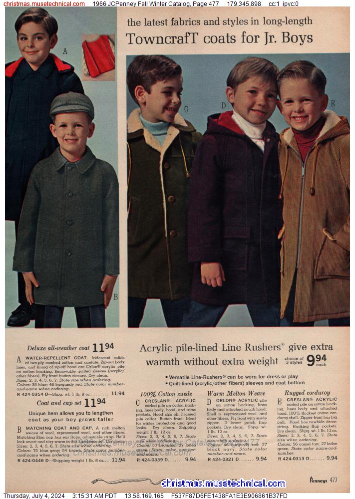 1966 JCPenney Fall Winter Catalog, Page 477