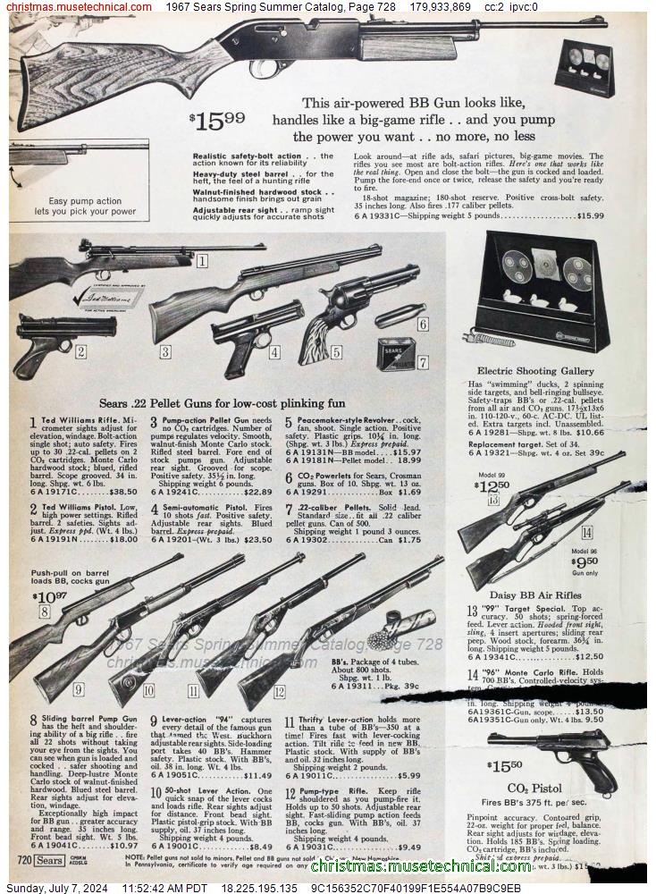 1967 Sears Spring Summer Catalog, Page 728