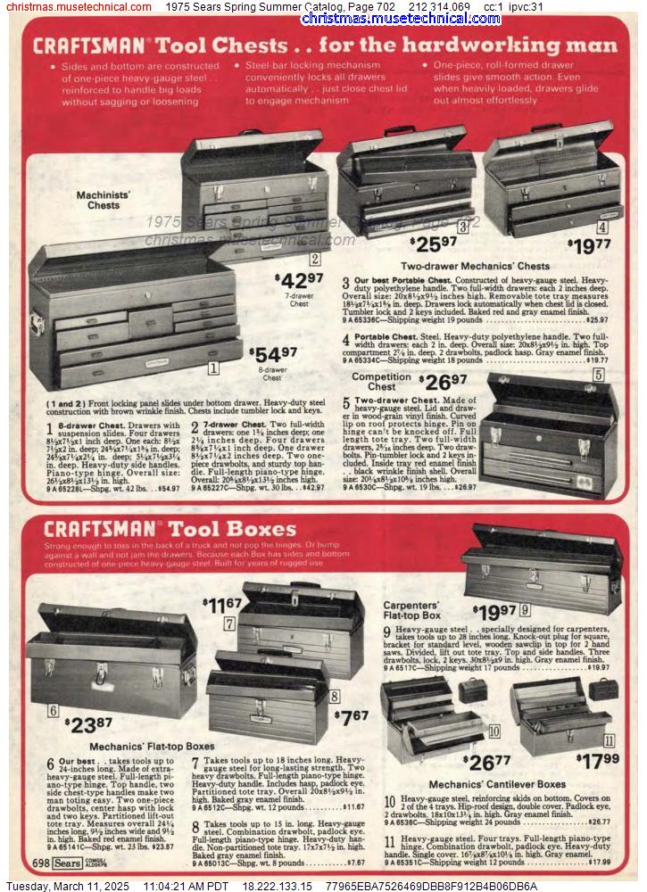 1975 Sears Spring Summer Catalog, Page 702