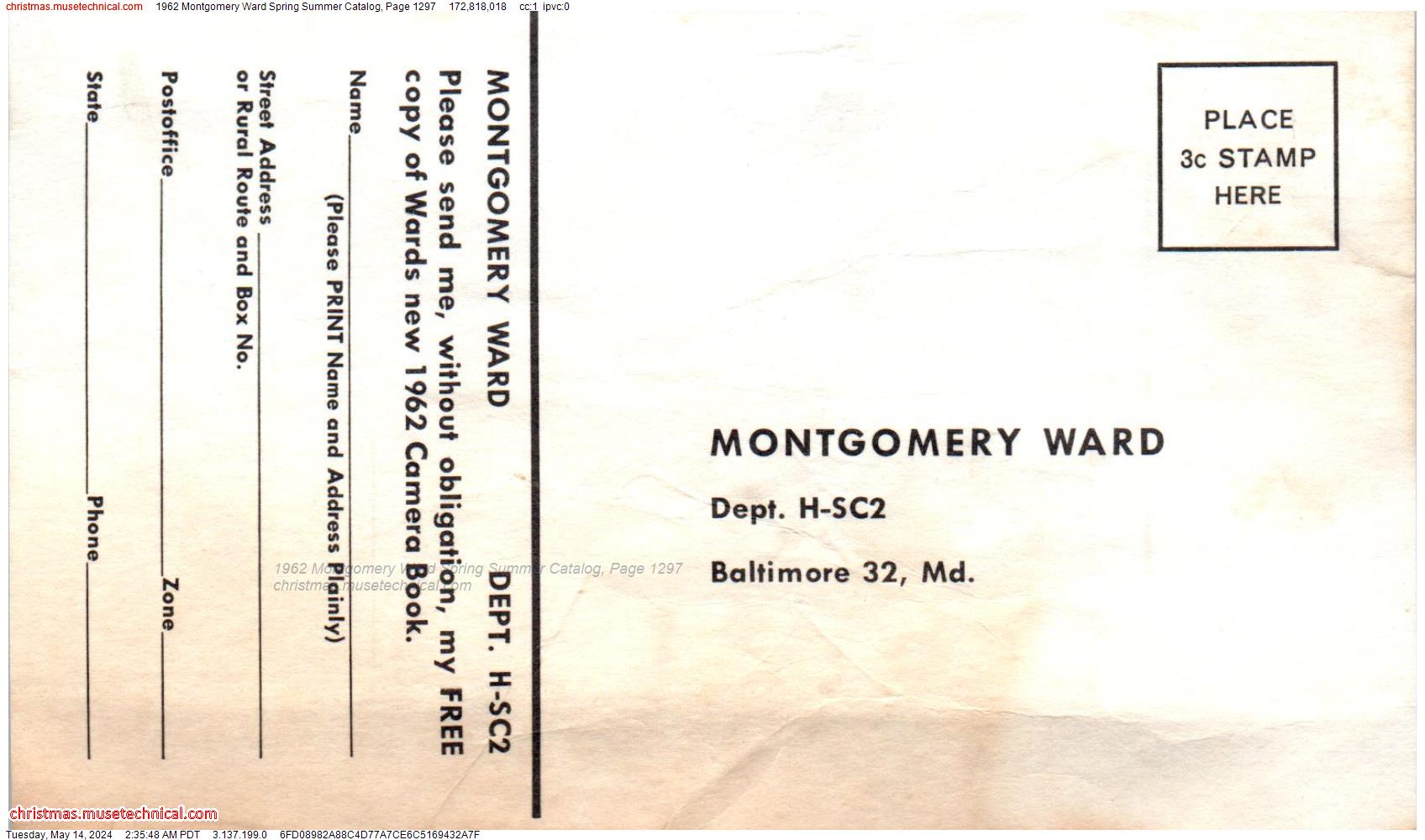 1962 Montgomery Ward Spring Summer Catalog, Page 1297