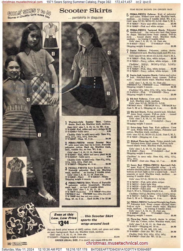 1971 Sears Spring Summer Catalog, Page 382