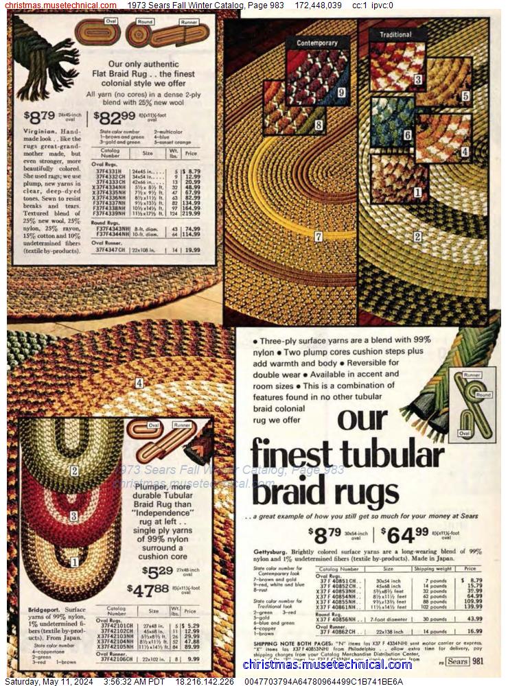 1973 Sears Fall Winter Catalog, Page 983