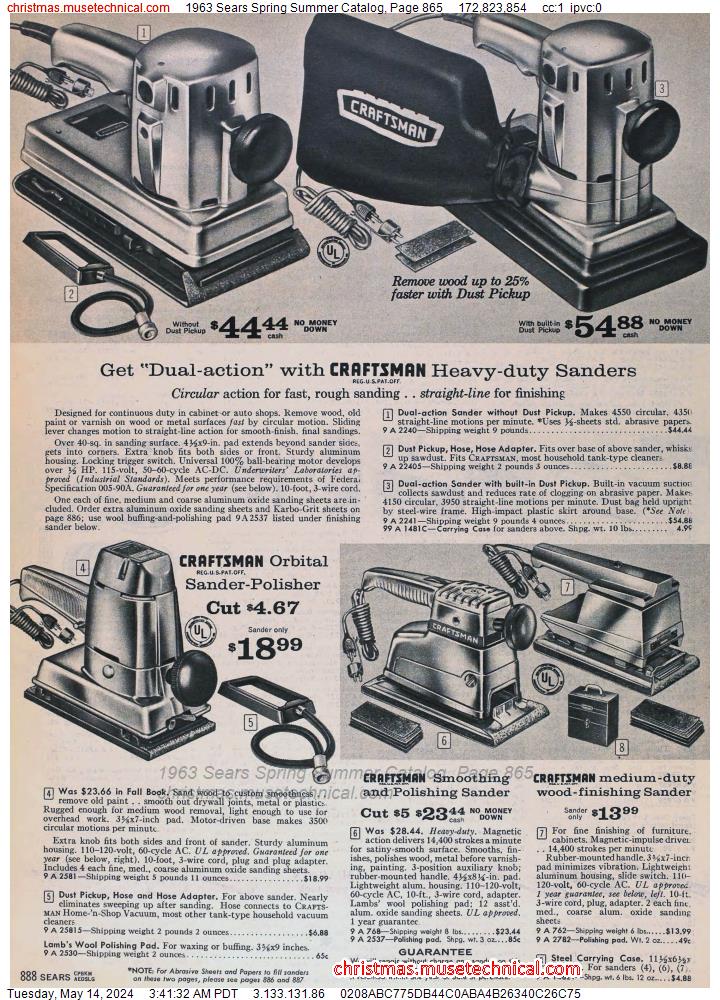 1963 Sears Spring Summer Catalog, Page 865