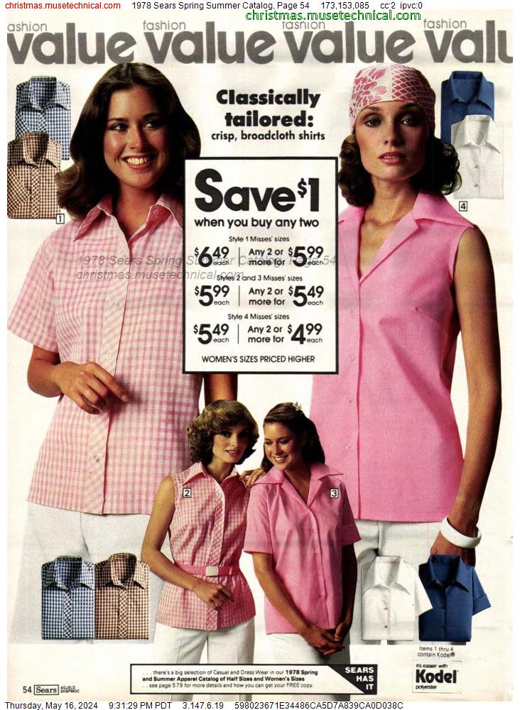 1978 Sears Spring Summer Catalog, Page 54