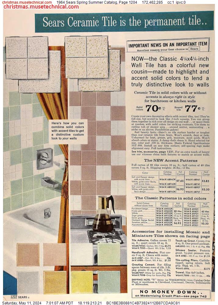 1964 Sears Spring Summer Catalog, Page 1204