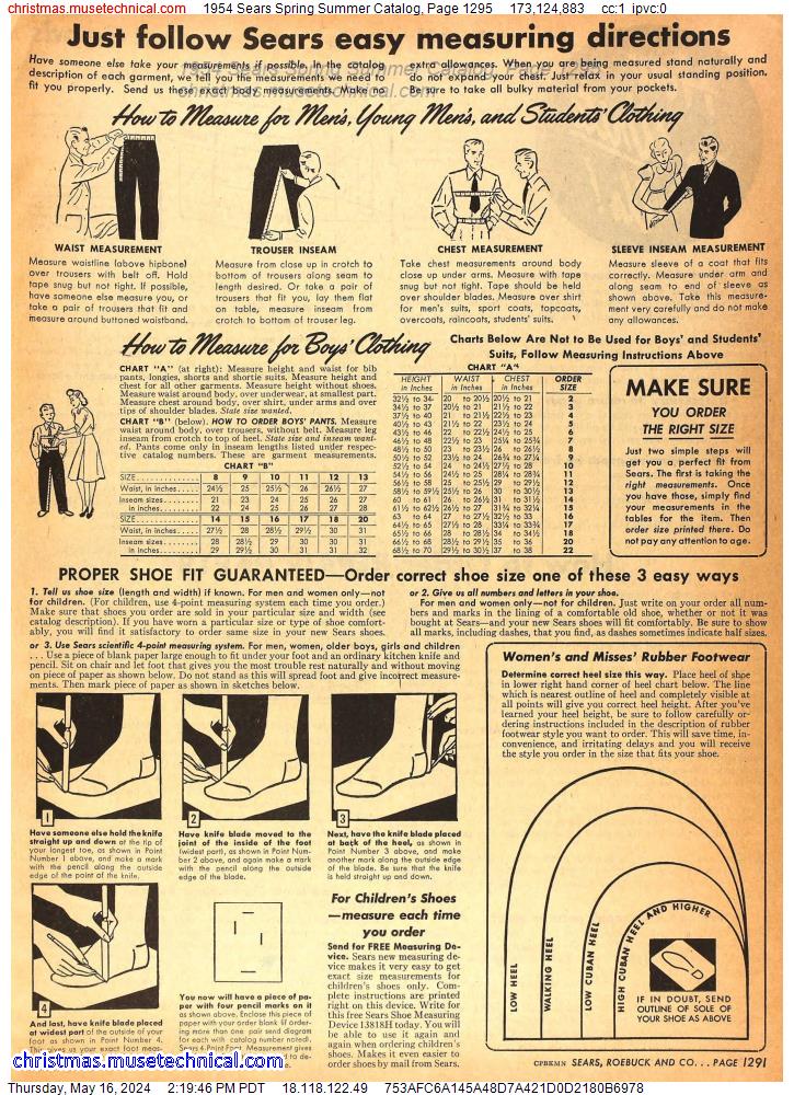 1954 Sears Spring Summer Catalog, Page 1295