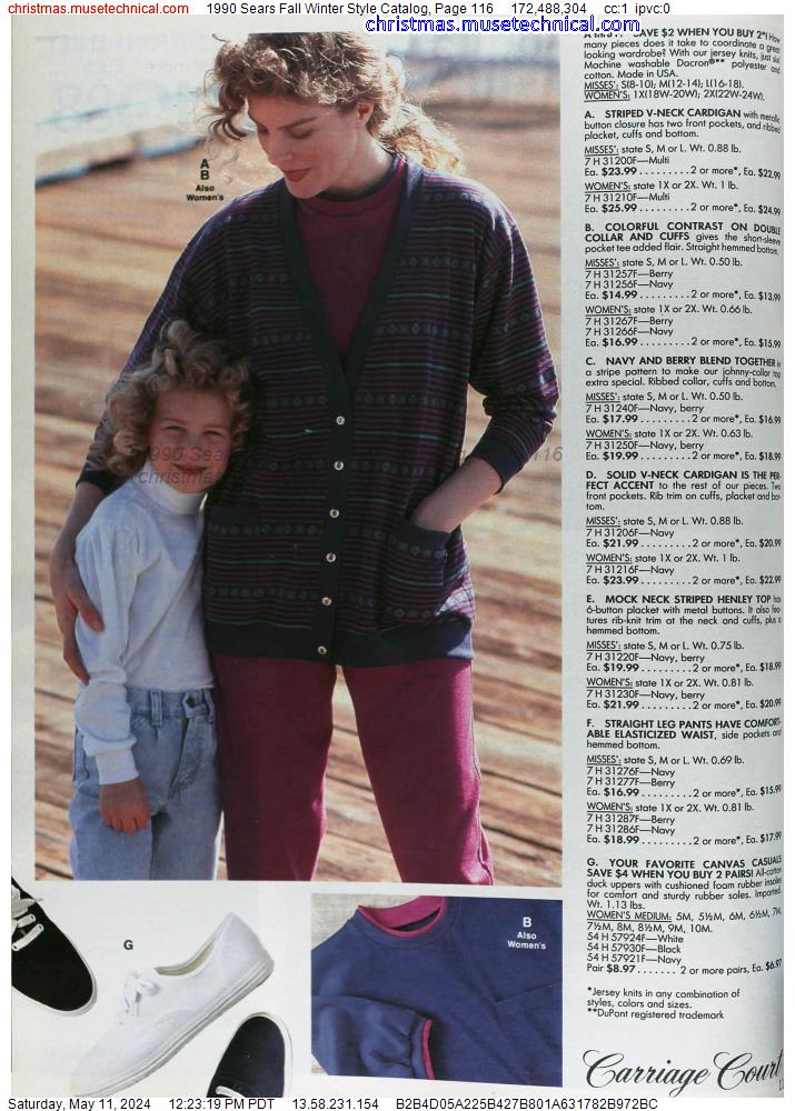 1990 Sears Fall Winter Style Catalog, Page 116
