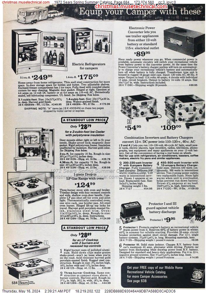 1972 Sears Spring Summer Catalog, Page 684