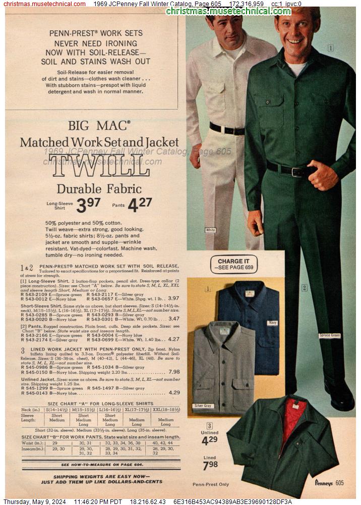 1969 JCPenney Fall Winter Catalog, Page 605