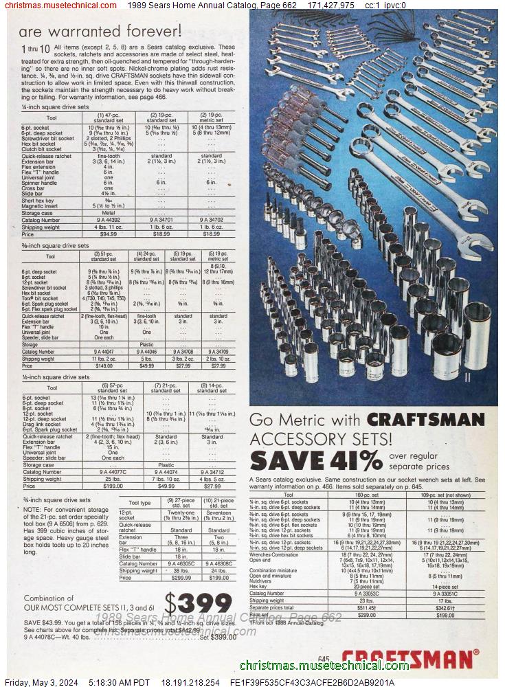 1989 Sears Home Annual Catalog, Page 662