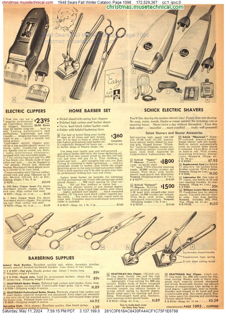 1948 Sears Fall Winter Catalog, Page 1096