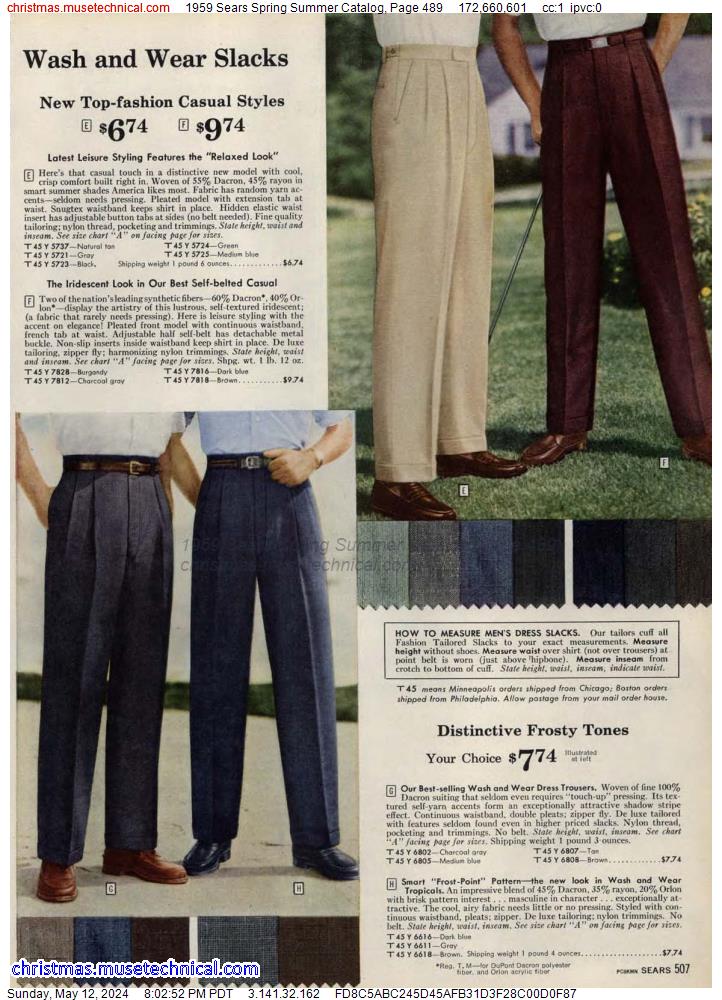 1959 Sears Spring Summer Catalog, Page 489