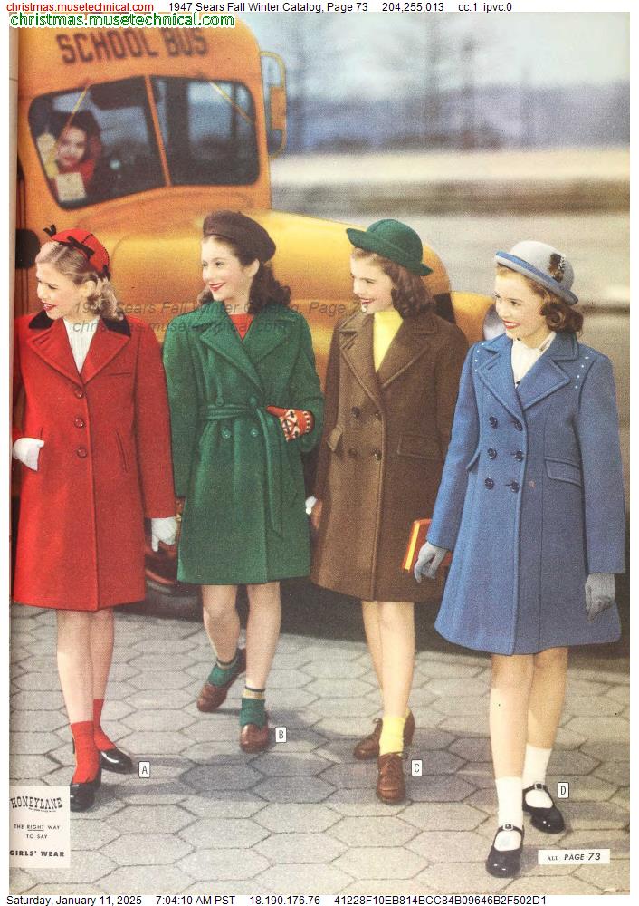 1947 Sears Fall Winter Catalog, Page 73