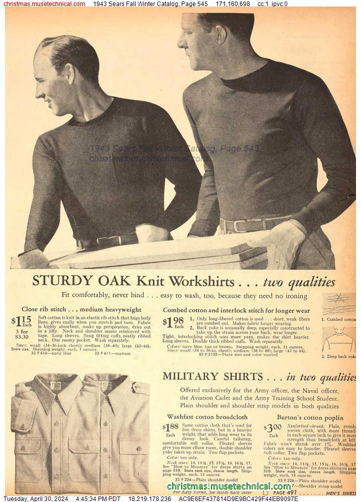 1943 Sears Fall Winter Catalog, Page 545