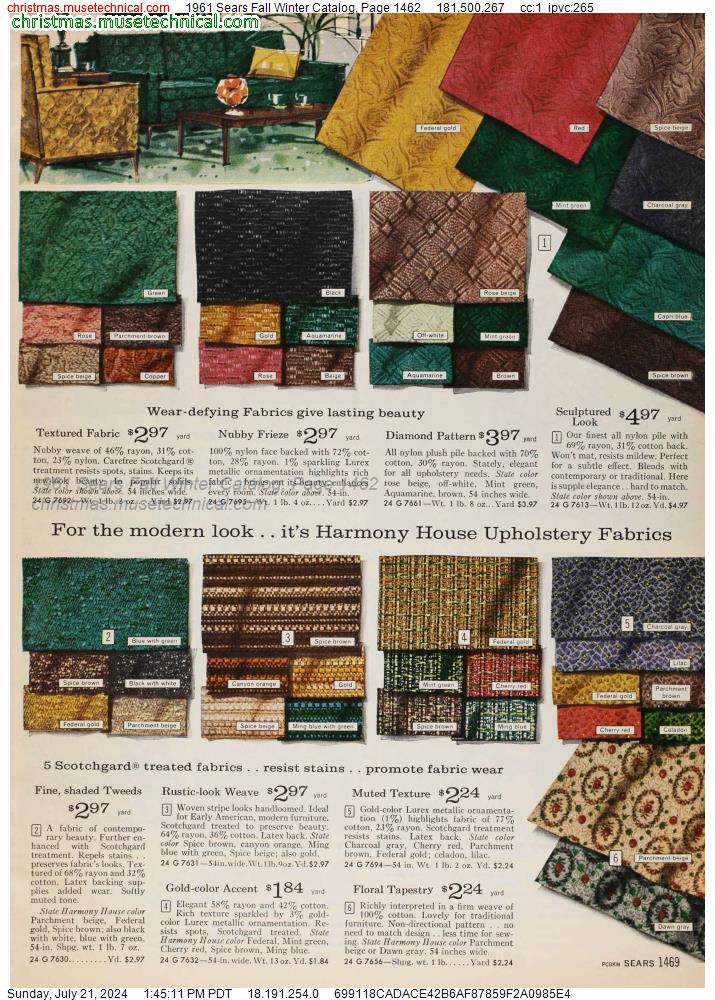 1961 Sears Fall Winter Catalog, Page 1462