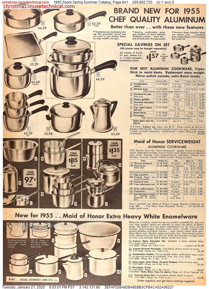 1955 Sears Spring Summer Catalog, Page 841