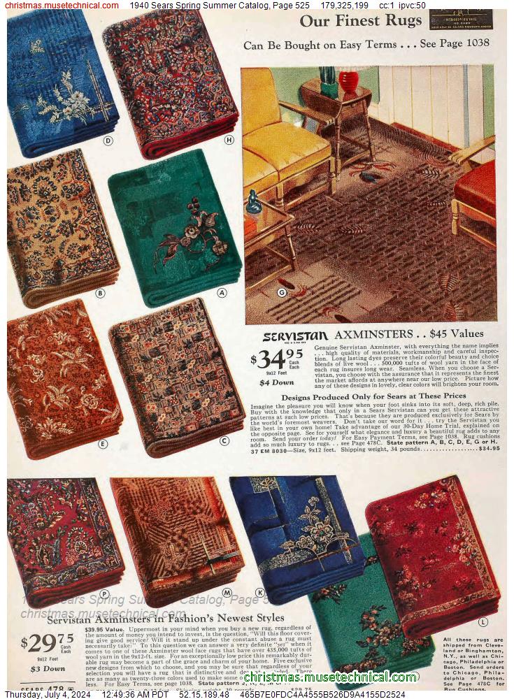 1940 Sears Spring Summer Catalog, Page 525
