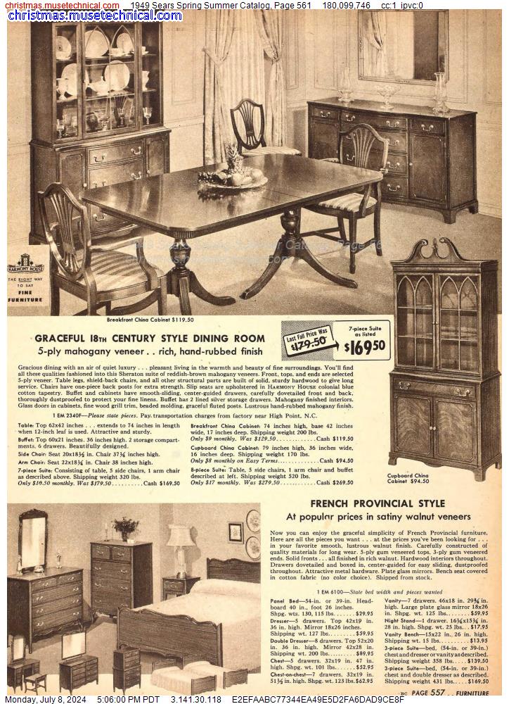 1949 Sears Spring Summer Catalog, Page 561