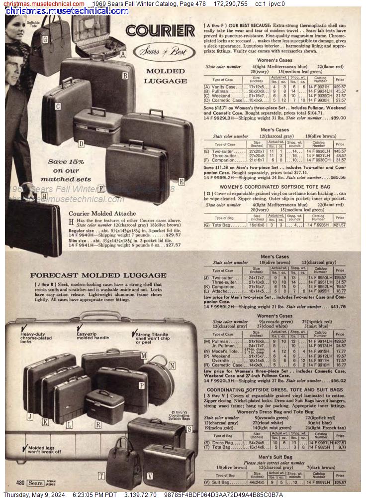 1969 Sears Fall Winter Catalog, Page 478