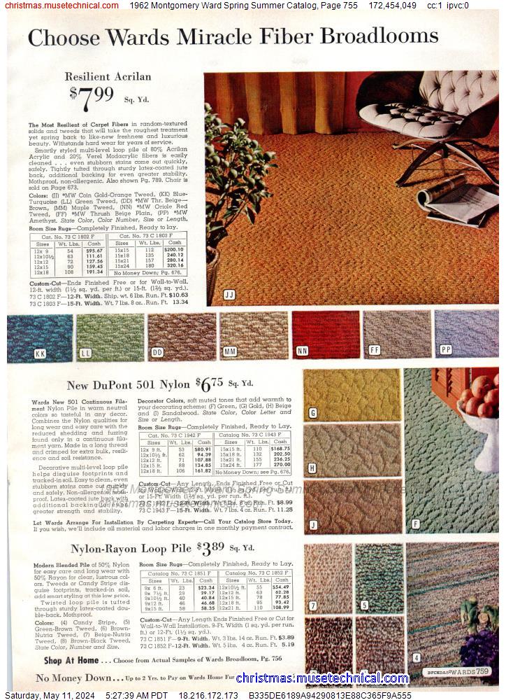 1962 Montgomery Ward Spring Summer Catalog, Page 755