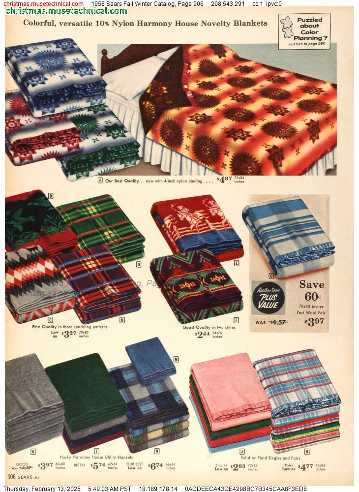 1958 Sears Fall Winter Catalog, Page 906