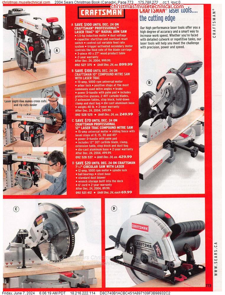 2004 Sears Christmas Book (Canada), Page 773