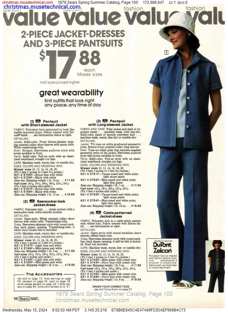 1978 Sears Spring Summer Catalog, Page 100