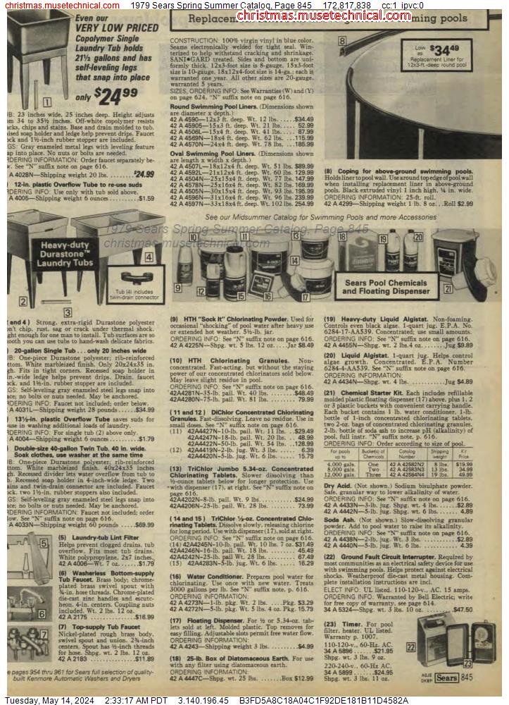 1979 Sears Spring Summer Catalog, Page 845