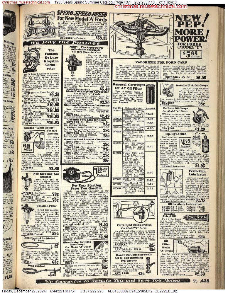 1930 Sears Spring Summer Catalog, Page 437