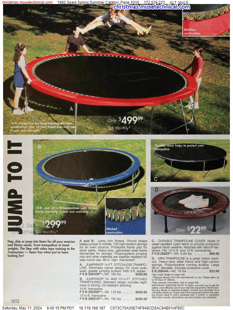 1992 Sears Spring Summer Catalog, Page 1010