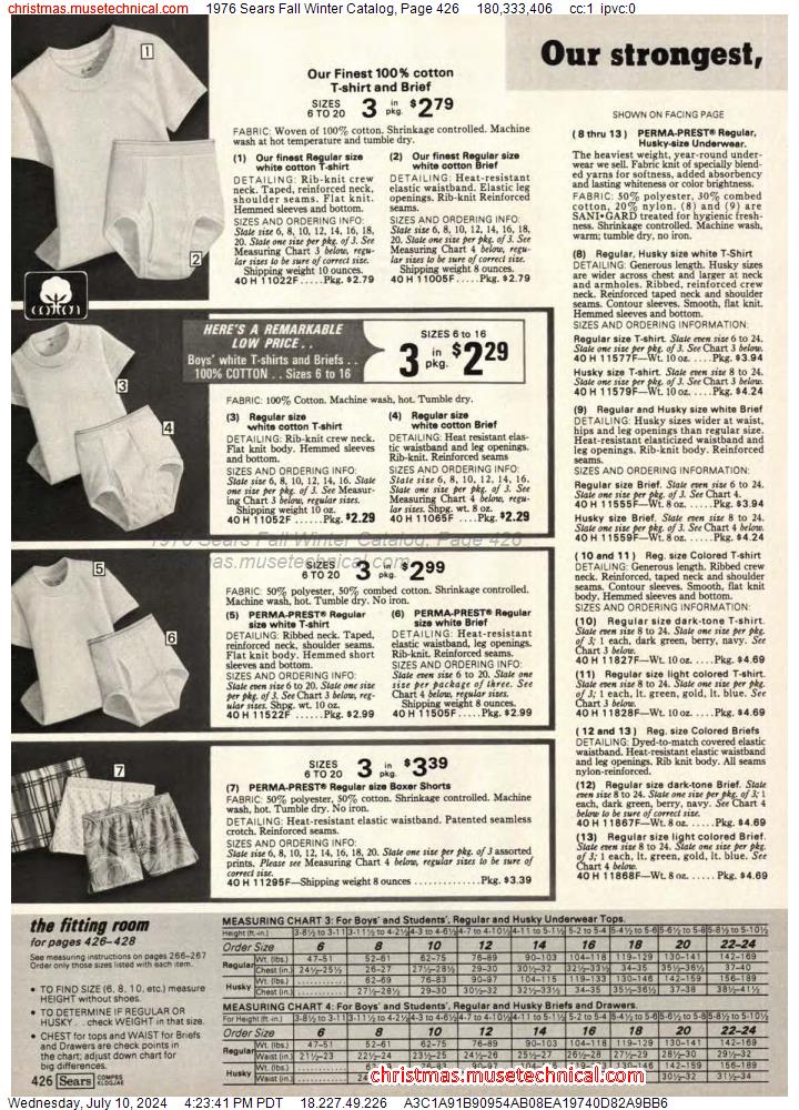 1976 Sears Fall Winter Catalog, Page 426