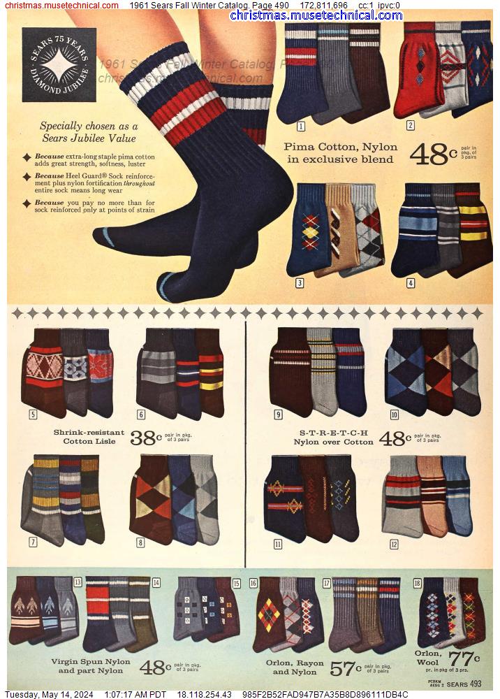 1961 Sears Fall Winter Catalog, Page 490