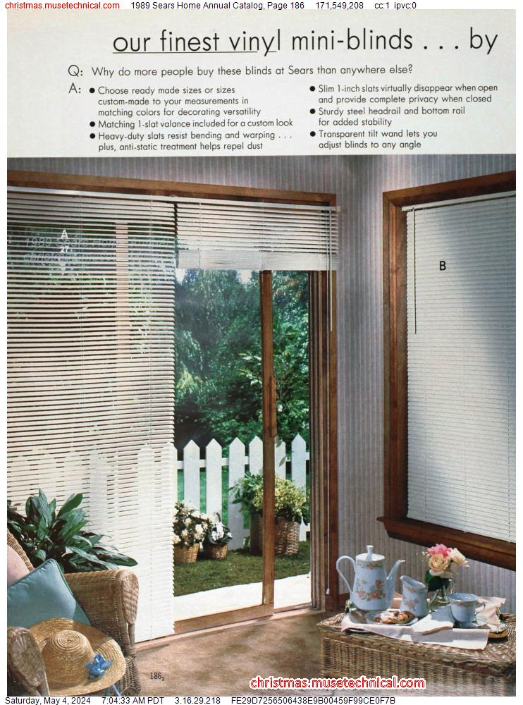 1989 Sears Home Annual Catalog, Page 186
