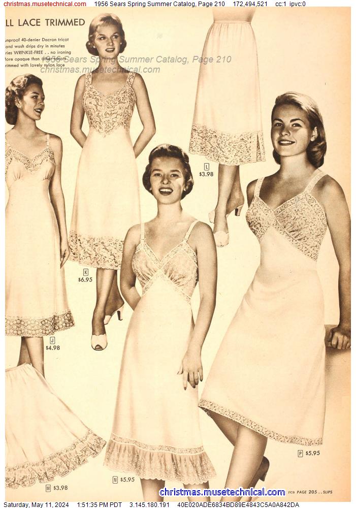 1956 Sears Spring Summer Catalog, Page 210