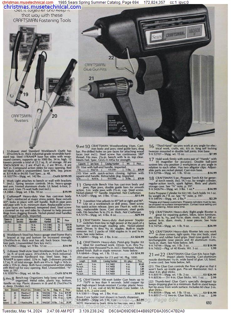1985 Sears Spring Summer Catalog, Page 694