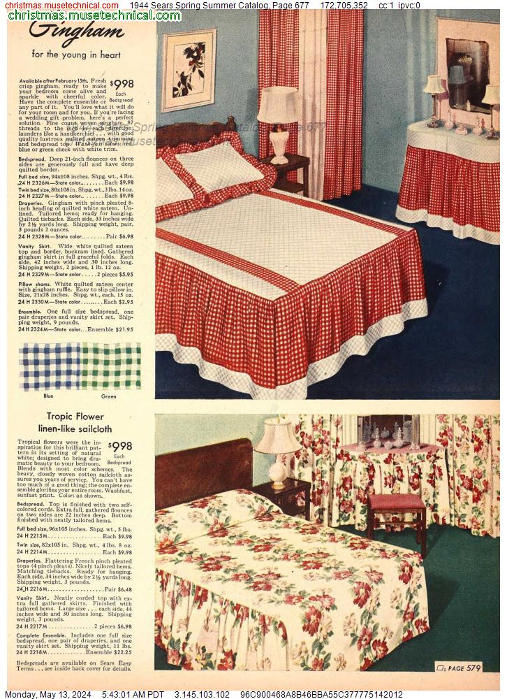 1944 Sears Spring Summer Catalog, Page 677