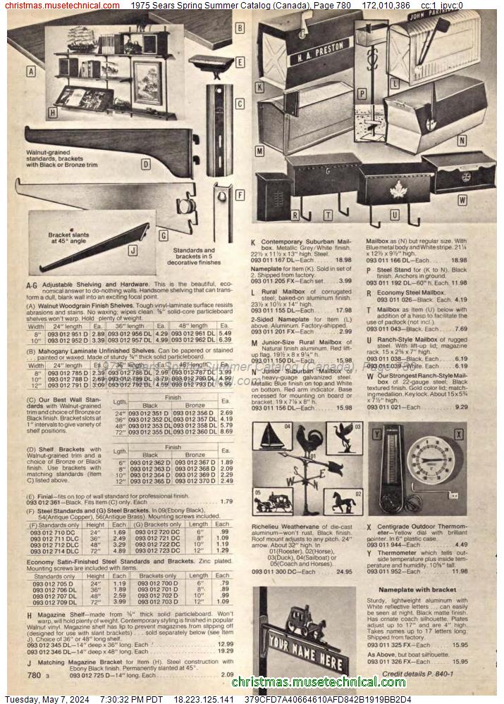 1975 Sears Spring Summer Catalog (Canada), Page 780