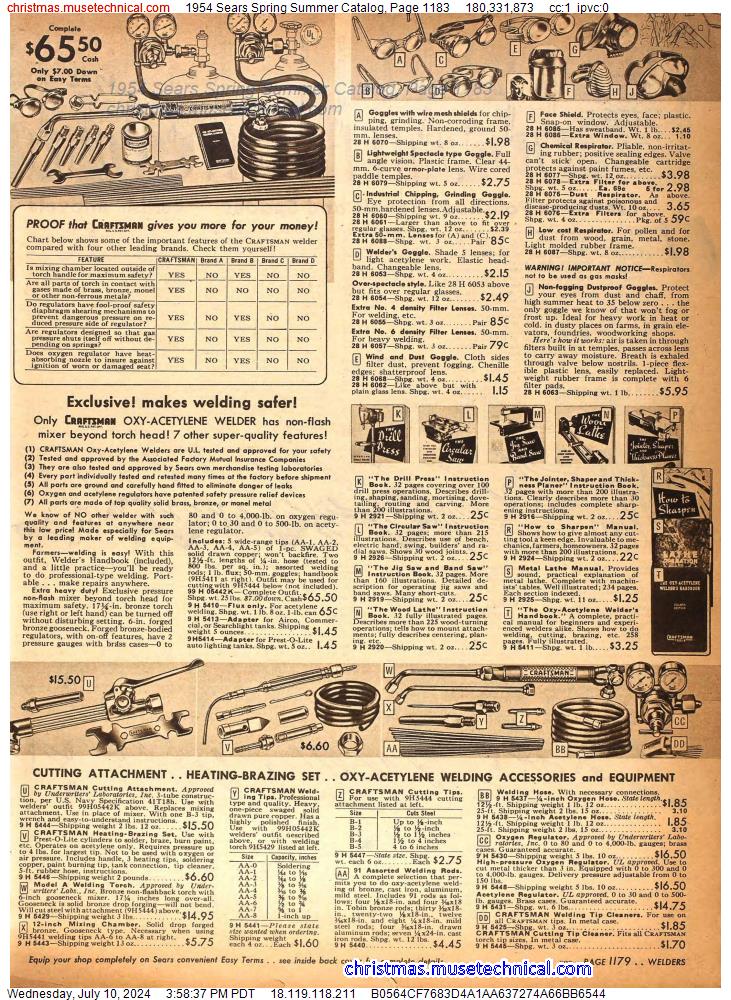 1954 Sears Spring Summer Catalog, Page 1183