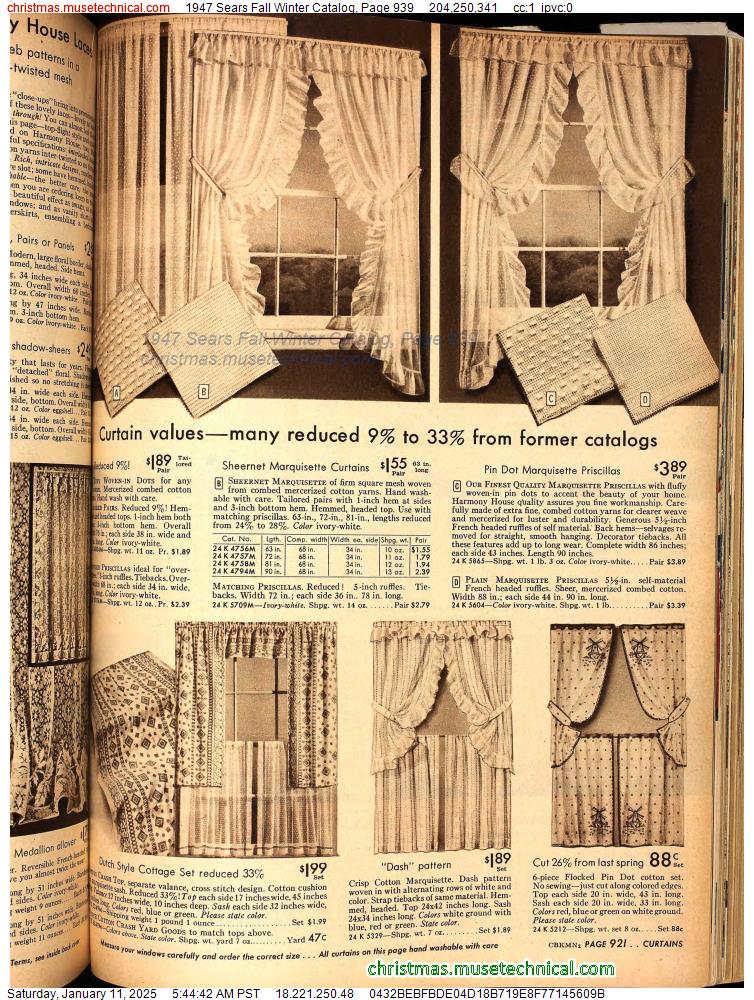 1947 Sears Fall Winter Catalog, Page 939