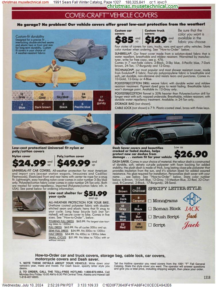 1991 Sears Fall Winter Catalog, Page 1327