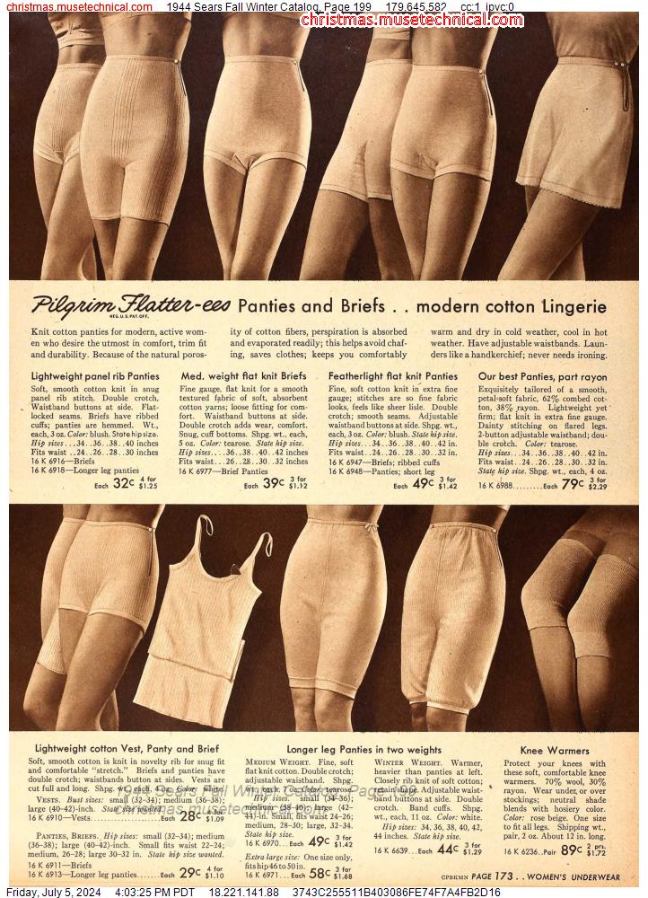 1944 Sears Fall Winter Catalog, Page 199