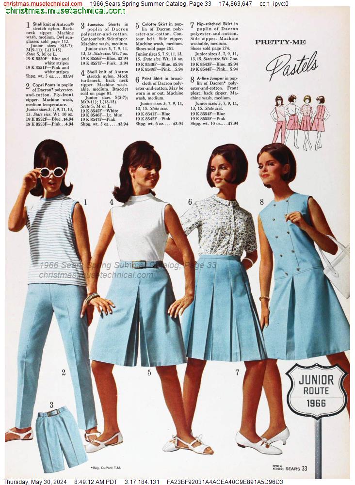 1966 Sears Spring Summer Catalog, Page 33