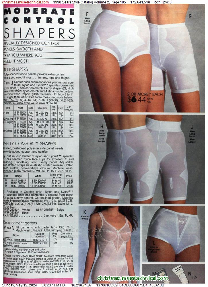 1990 Sears Style Catalog Volume 2, Page 105